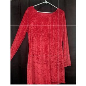 Red velvet dress